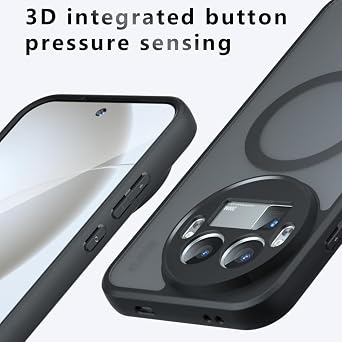 Compatible with Realme GT8 Pro Case Cover,Compatible with MagSafe,Compatible with Realme GT 8 Pro Built-in Magnetic Anti-Shock Cell Phone Case Black