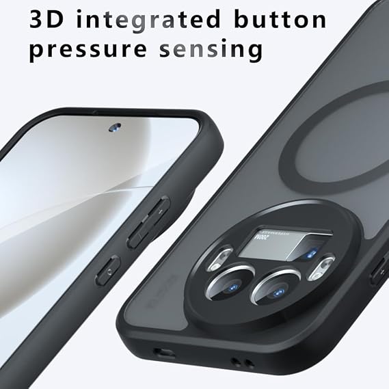Compatible with Realme GT8 Pro Case Cover,Compatible with MagSafe,Compatible with Realme GT 8 Pro Built-in Magnetic Anti-Shock Cell Phone Case Black