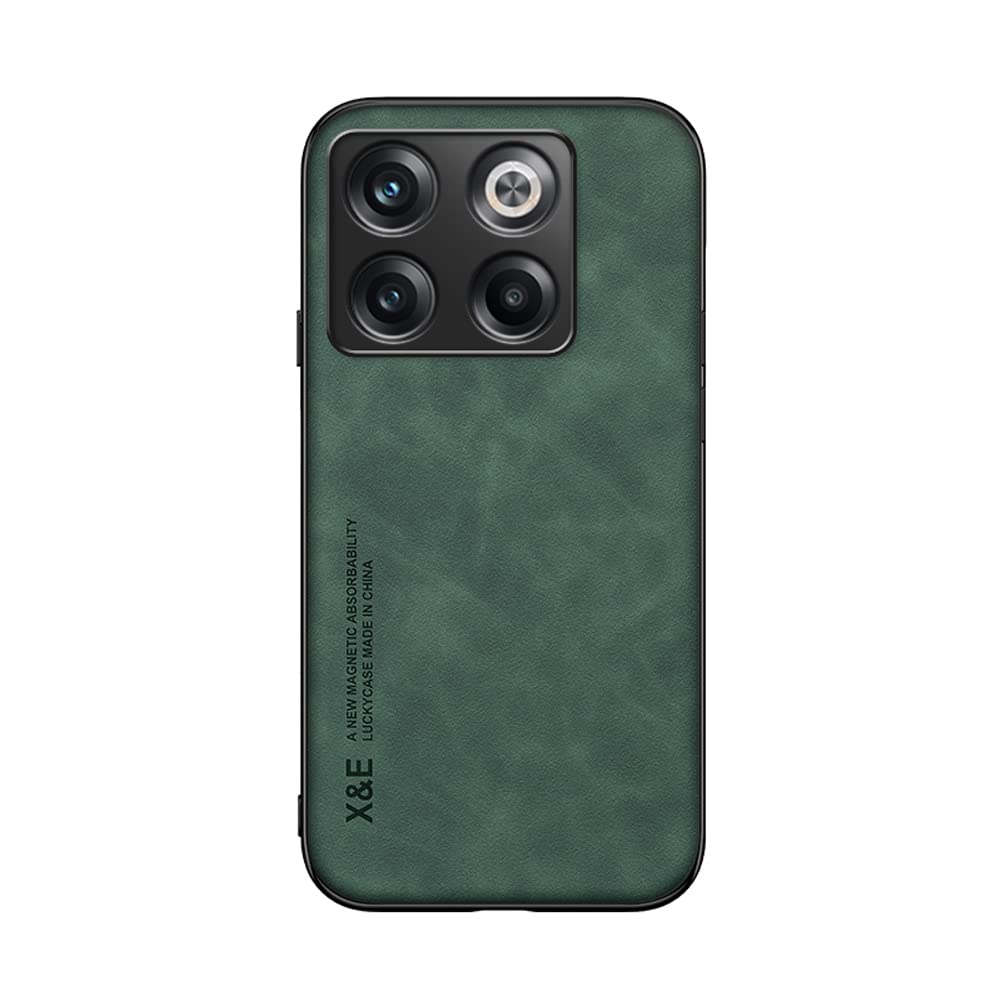 Kepuch Silklike Case for Oneplus 10T/Ace Pro - Cover Bumper Built-in Metal Plate for Oneplus 10T/Ace Pro - Green