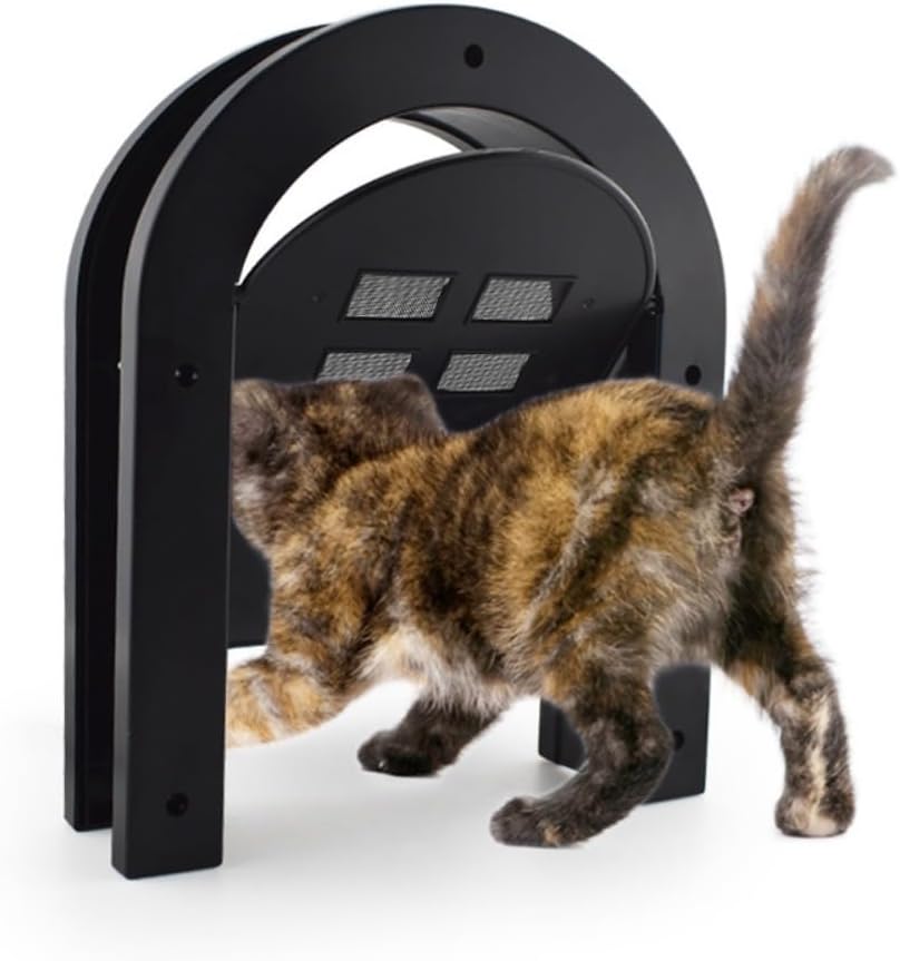 Wall Mounted Cat Door, Small Pet Door, Cat Door - Stylish no-Flap cat Interior Door for Average Sized Cats Weighing up to 20 pounds, Easy DIY Setup!