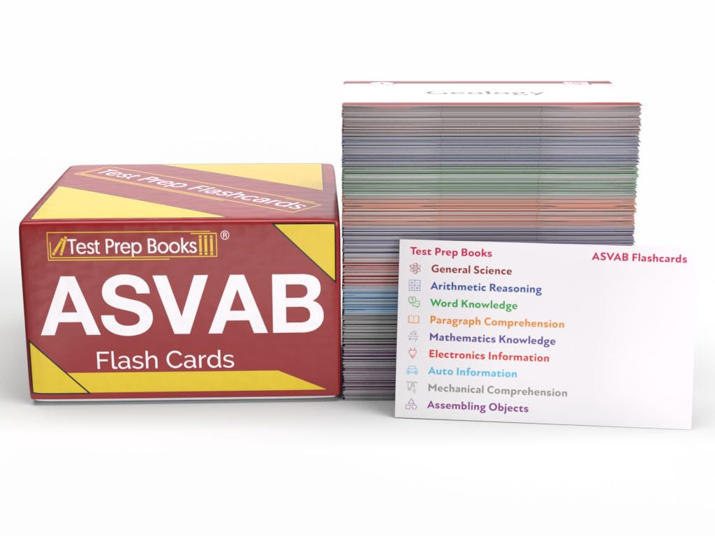 Snapklik.com : ASVAB Study Cards 2026-2027: ASVAB Prep And Practice ...