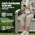 EconoHome 3 Seat Outdoor Storage Bench with Rain Cover - 90 Gallon Capacity - Weatherproof Resin Bench for Patio, Porch, Garden, Yard, Pool Area - Furniture for Pool Accessories, Gardening Tools