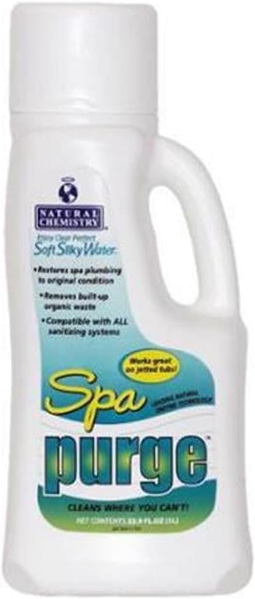 Natural Chemistry Spa Purge, 1 L, 2 Pack, Clarifies Water, Prevents Scum, Works with Both Indoor & Outdoor Hot Tub & Spas