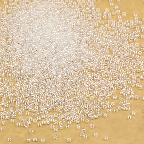 Bala&Fillic Clear Pearl Color 3mm Seed Beads About 3600pcs/100Grams in Bag - Image 4