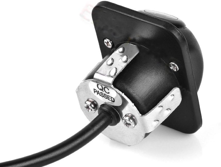 EKYLIN Pair Car Auto 20mm Hole Drilling Side View Camera Side Mirror Mount Reverse Mirrored Image with No Parking Assistance Lines Cam Safe Turning No Blind Spot for Car Monitor Stereo RCA - Pack of 2