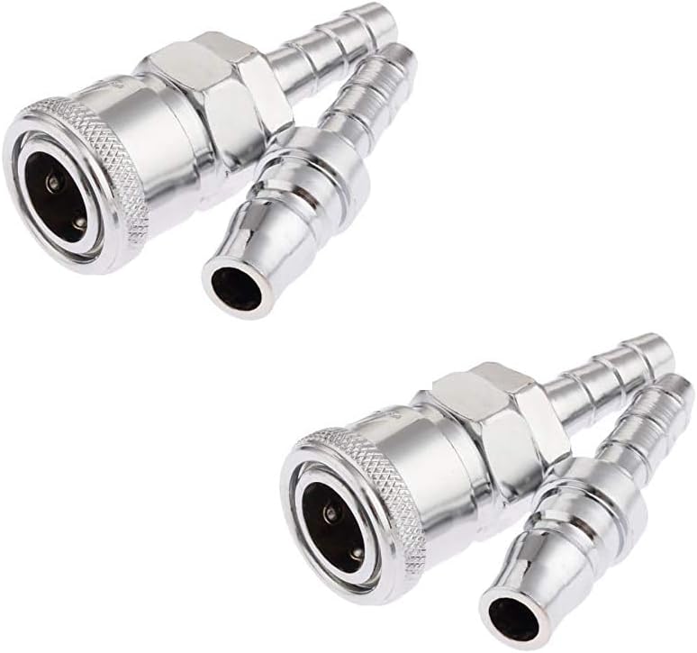 SH20 + PH20 Pneumatic Fittings Air Line Hose Compressor Connector Quick Release Coupler Air Line Fittings for 8mm(Inner Diameter) Air Line Hose