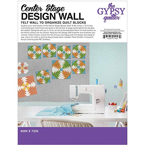 Gypsy Quilter Gray Center Stage Design Wall 72" x 72"
