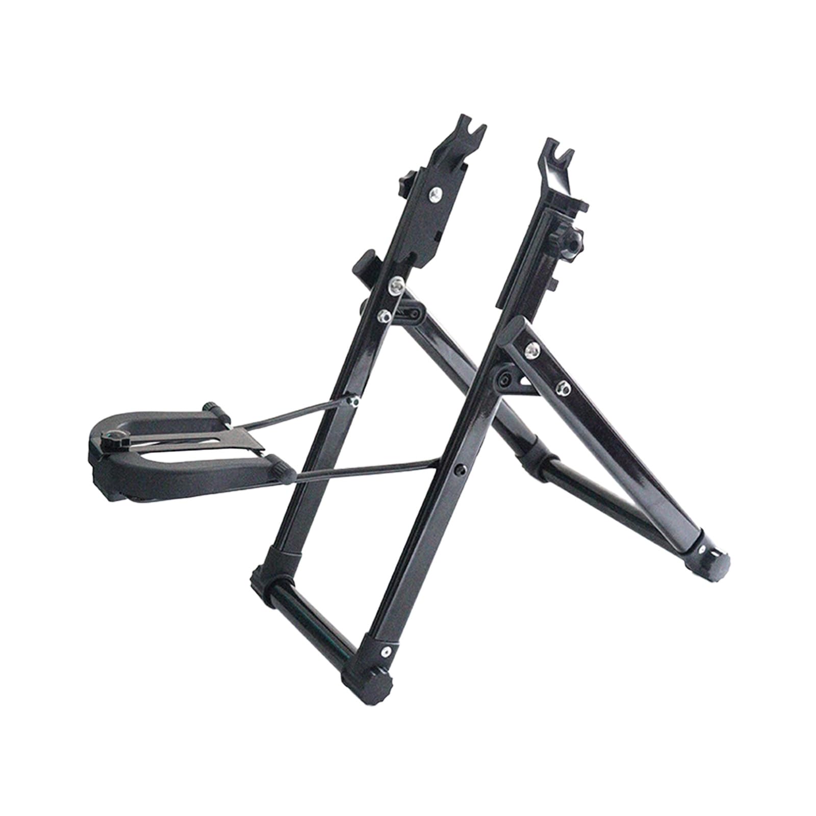 Support De Centrage Pour Roues De Vélo LIROPAU - Pliable, En Métal Noir - Compatible Moyeu 100mm Avant Et 135mm Arrière
