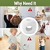 Child Safety Door Knob Covers 4 Pack Reusable Baby Proof Door Knob Locks Baby Proof Door Handle Protector for Kids Universal Fit Easy Grip Lockable Design No Tools Needed