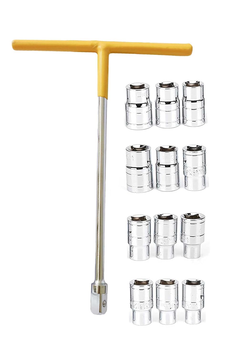 Inditrust DUMDAAR DM 13pc 1/2inch T handle Wrench Socket Set Hardware Car Boat Motorcycle Repairing Tools Kit