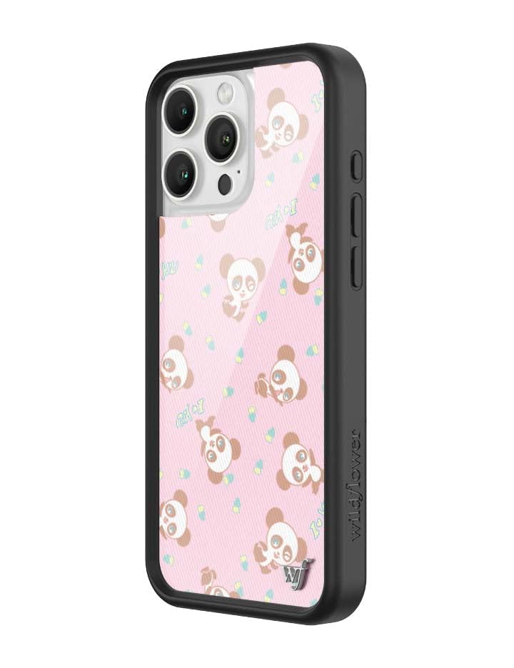 Image of Wildflower Cases - Compatible with iPhone 16 Pro Max | Protective Black Bumper, 6.5ft Drop Test Certified, Women Owned Small Business | Ashley Williams - Panda