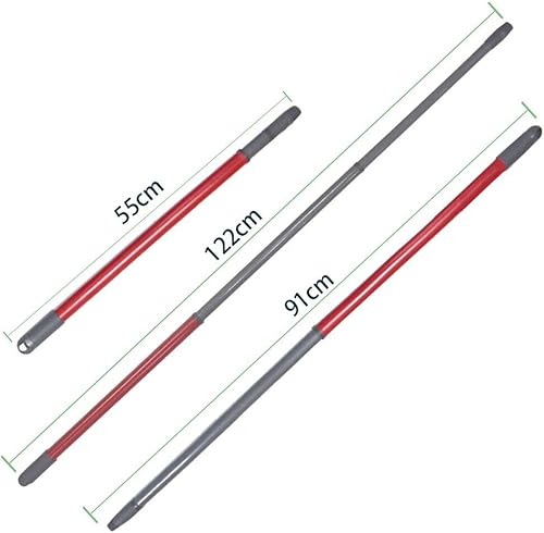 Miniatura 4 de Mango de repuesto para trapeador giratorio, 3 secciones de 22 a 48 pulgadas, mango telescópico para mopa giratoria Vileda O-Cedar Easywring para