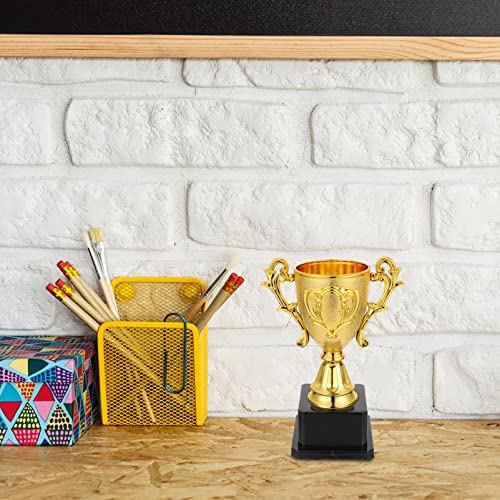 NOLITOY Copo de troféu de ouro de plástico 18 cm troféus de prêmio de ouro troféu de competição copo