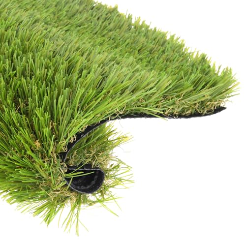 QUARKZMAN 6 Pcs Alfombra De Césped Artificial, 30cm x 30cm x 4mm Césped Falso Realista Para Decoración De Jardín Exterior Patio Paisaje