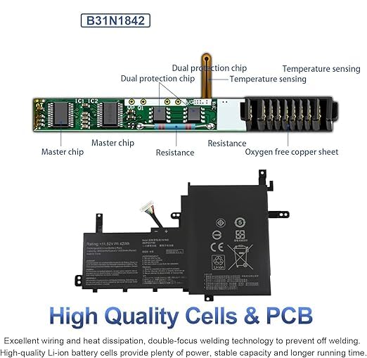 EARPIX B31N1842 Laptop Battery for Compatible ASUS VivoBook 15 F513 M513 for Asus VivoBook S15 S531FA S531FL K531FA X531FA-2S Series 0B200-03440000... - Image 3