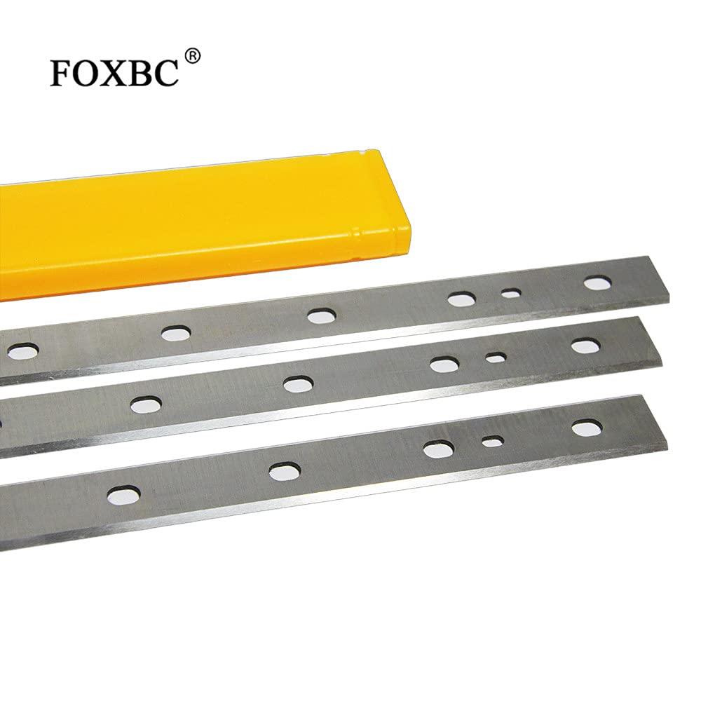 Cuchillas cepilladoras de 12,5 pulgadas DW7342 de repuesto para el cuchillo cepillador de madera DeWalt DW734 para trabajar la madera, juego de 3, como se muestra