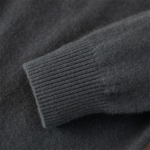 Man 100 Percent Wool Solid Color Loose Fitting Long Sleeved Cashmere Sweater2