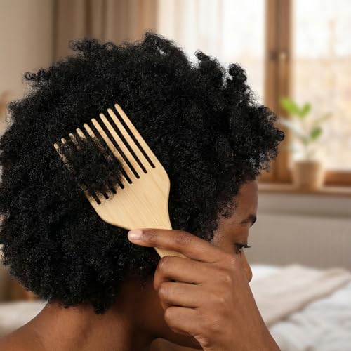 Set de 3 Peines de Madera para Cabello Rizado Afro miniatura 7