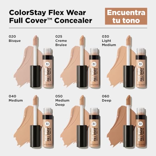 REVLON ColorStay Flex Wear Full Cover Corrector de 100% cobertura de larga duración con ácido hialurónico y vitamina E tono Light Medium, 10ml - imagen 6