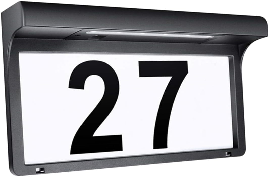 Homoyoyo Solar Powered Doorplate Lamp Led Outdoor Lighting of House Numbers for Dark Easy to Install