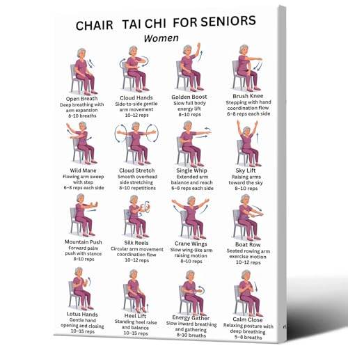 Guide d'exercices assis Tai Chi pour la mobilité des femmes âgées