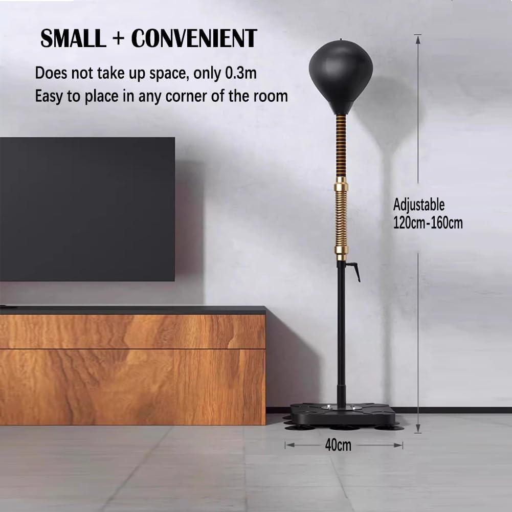 Punching Bag with Stand - Heavy Duty Boxing Speed Reflex Skill Training, Freestanding Adjustable Height, Suitable for Adults and Kids Bag Boxing Ball