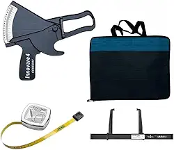 Cescorf Kit de antropometria nível 1 com pinça de dobra cutânea, antropômetro, fita métrica (preto)