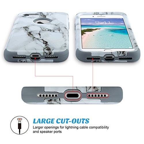 ULAK Custodia iPhone 7, iPhone 7 Cover Ibrida a 3