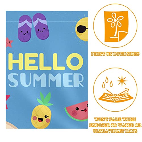Drapeau ananas Hello Summer pour décorer votre jardin accueillant