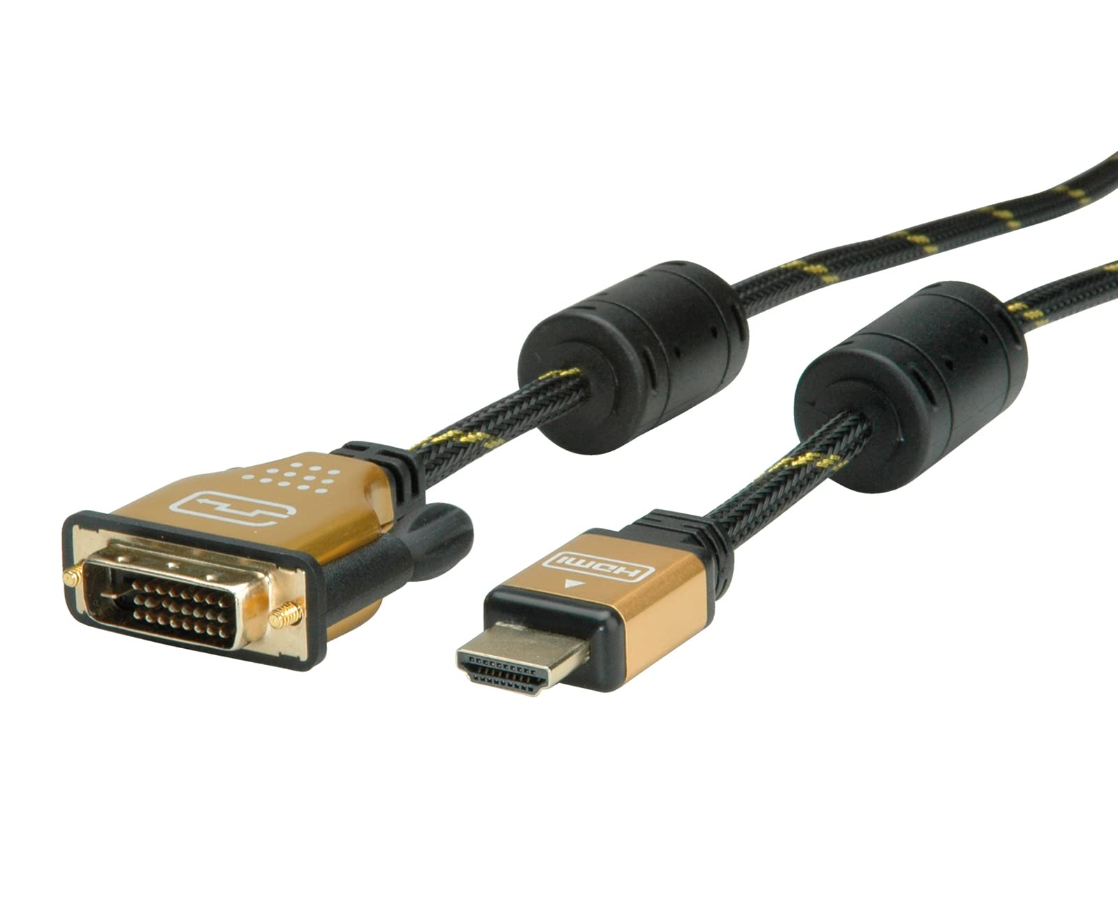 Roline 11.04.5893 Cavo adattatore video HDMI DVI da 5 m - Adattatori per cavo video (5 m, HDMI, DVI, maschio, maschio, oro)