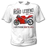  Teesandengines Men\'s Ducati 916 Strada White T-Shirt Size Medium
