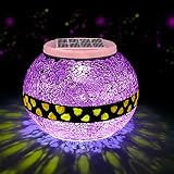 Color Changing Solar Powered Glass Ball Garden Lights, Aukora Solar Lights Outdoor, Led Night Lights