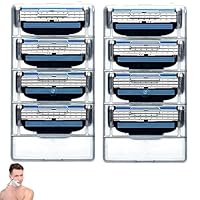 8 Stück Rasierklingen für Mach-3 Klingen,Ersatzklingen für Nassrasierer Herren,Rasierer Klingen Kompatibel Rasierhobel,Original Rasierklinge Intimate,Geeignet zum Reinigen von Bart und Körperhaaren