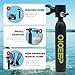 OIOEEP Mini Scuba Diving Tank with Sub-Mask, 0.5L Dive Portable Lungs Kit，Underwater Breathing System for Family, Party and Trip Perfect Professional Diving Packages(Black)
