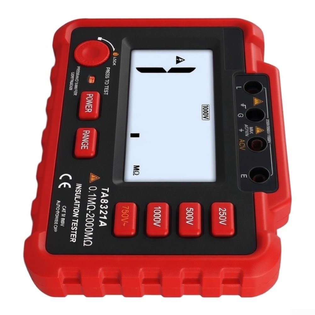 Probador de aislamiento digital 250V-1000V Megohmmetro (TA8321A)