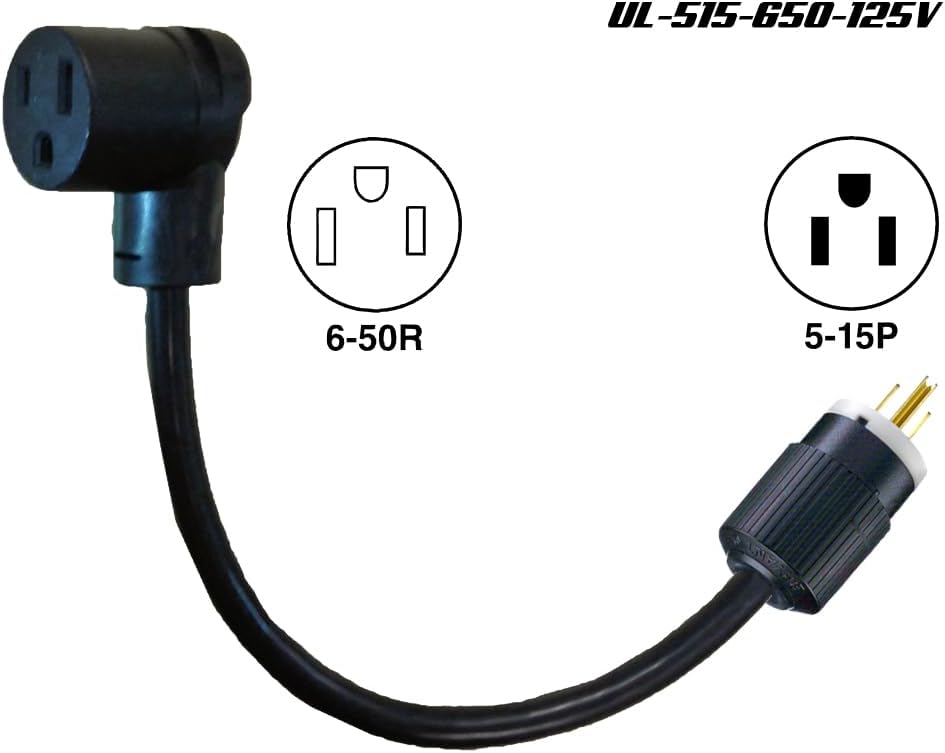 PIGTAIL ADAPTER 220V TO 110V FOR TIG200, AND TIG200ACDCP WELDERS 5-15P TO 6-50R