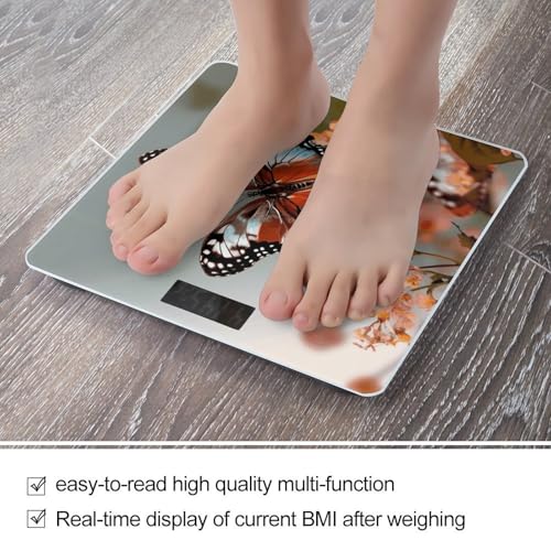 Báscula Digital de Baño Butterfly Flowers con Pantalla LED miniatura 5