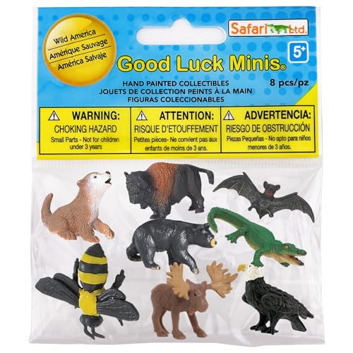 Safari Ltd. Wild America Pack - Mini Figures of North American Wildlife - Educational Toy Set for Boys, Girls, and Kids Ages 5+