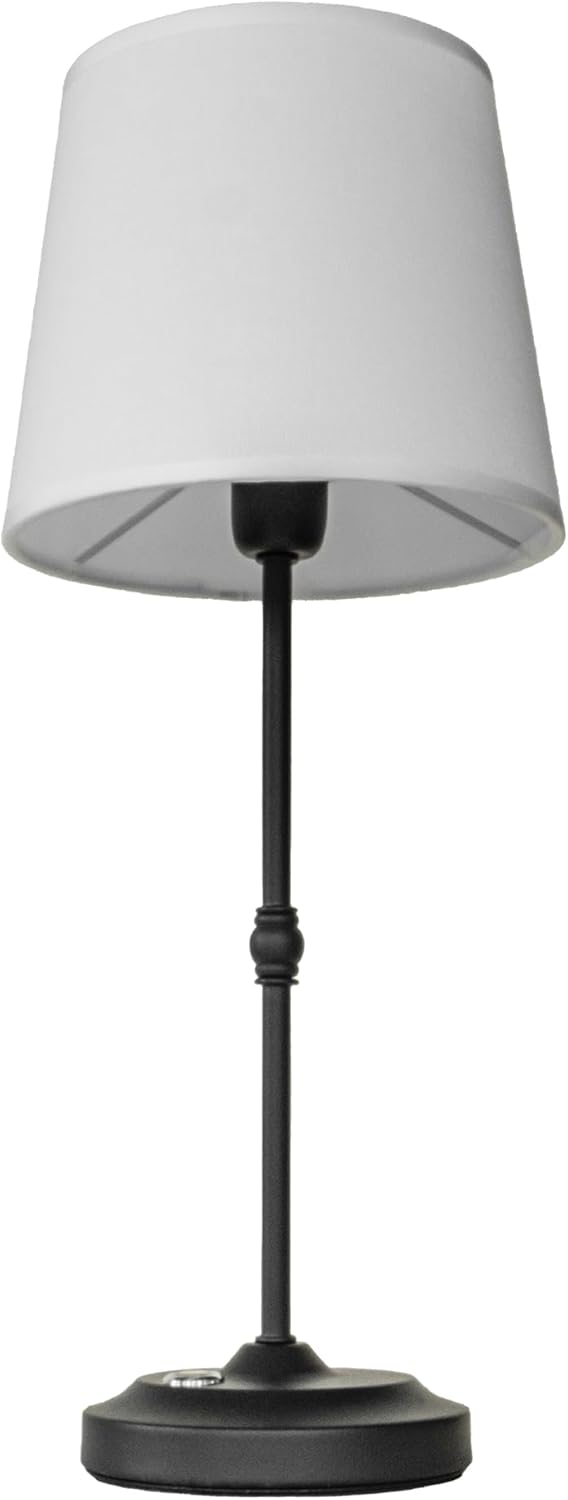 AMERELLE Galena Lamp, Cordless Dimmable Rechargeable Table Lamp with Touch Controls, Brushed Gold, 17.5 Inches