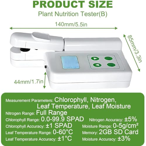 Analyseur de chlorophylle portable pour identifier les carences des végétaux