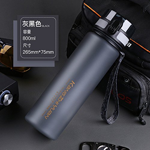 Generic Dark 800Ml Water Bottle Plastic 800Ml/1000Ml Tritan Plastic Kettle Bpa Free Sport Water