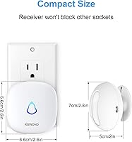 Vista 5 de Timbre de Puerta con Sensor de Movimiento Inalámbrico: Detector de Movimiento Interior Alarma de Entrada Comercial Timbre de Puerta de Entrada