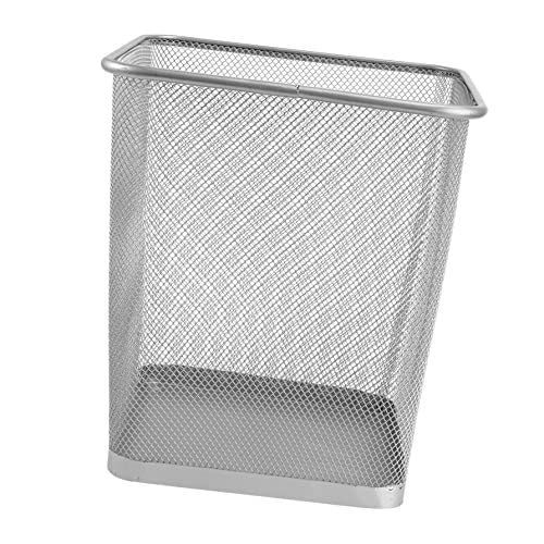 Caneca de basura metálica cuadrada y cilíndrica ligera