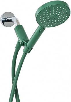 Sproos - Handheld Shower Head, High Pressure, 3 Spray Functions and Pause, Extra Long 70" Hose - Eco-Friendly Material - Easy DIY Installation - High Pressure Performance - Green