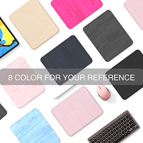 Hard Mouse Pad,Ultra Thin Wood-Textured Pu Leather Mouse Mat,Waterproof Non-Slip Rubber Base Mousepad For Office/Home/Gaming (Grey) #TOP6