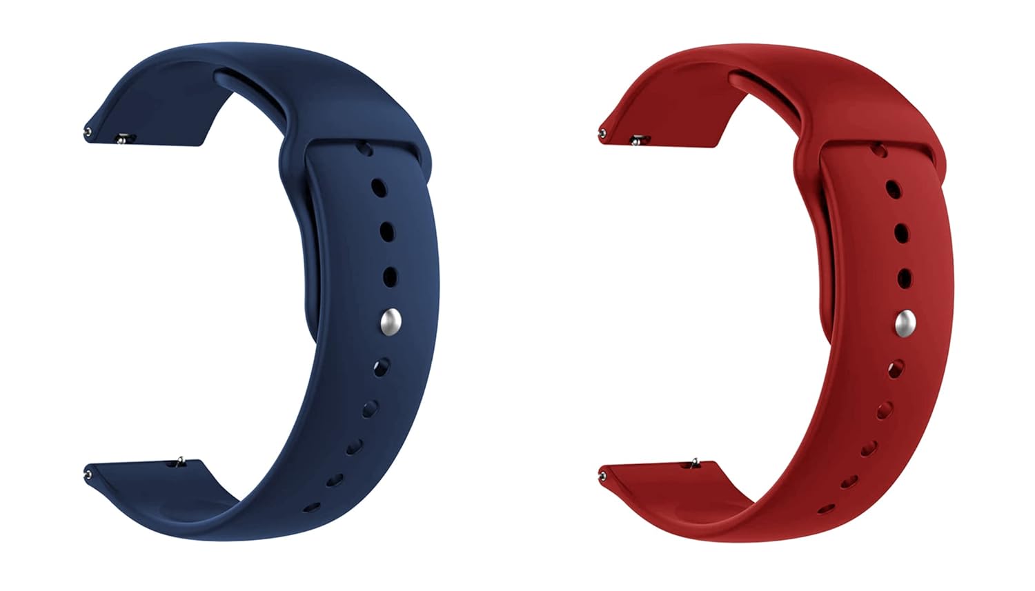 ACM Pack of 2 Watch Strap Silicone Belt 20mm Compatible with Fastrack