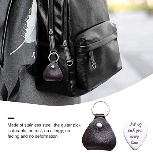 ARTIBETTER Palhetas de Guitarra Com Estojo de Couro Porta-Palhetas de Guitarra Porta-Estojo de Guita