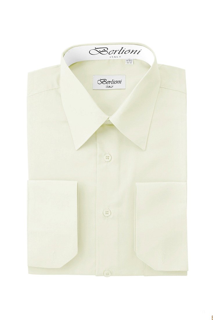 King Formal Wear Elegant Men’s Button Down Off-White Dress Shirt