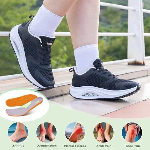 Image of Autper Plantar Fasciitis Shoes Women Walking Arch Support Tennis Casual Athletic Nurse Orthotic Sneakers for Foot Pain Relief