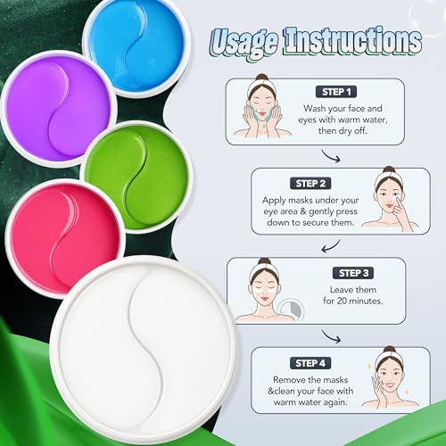 Image of NAZANO Under Eye Patches - 60 Pack Eye Mask | for Puffy Eyes, Dark Circles, Bags & Wrinkles with Collagen & Hyaluronic Acid - Eye Care Pads for Daily Skincare (White)